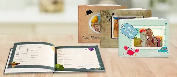 Personalisierte Freundebücher in kreativen Designs, ideal zum Festhalten besonderer Erinnerungen und einzigartiger Momente.