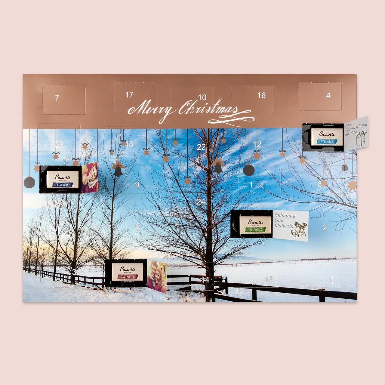 Der Adventskalender mit Schokolade ist ein Highlight für die ganze Familie. Überrascht eure Lieblingsmenschen mit individuellen Bildern und süßen Köstlichkeiten.