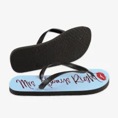 Badelatschen bedrucken und personalisieren für den Sommer. Gestaltet eure eigenen Badeschlappen für Strand und Freibad. Originelles und nützliches Geschenk.