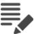 Icon mit Linien und Stift steht für beschreibbares Papier.